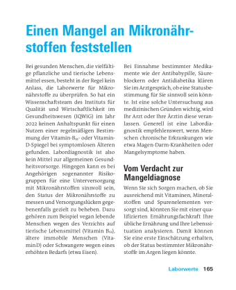 Vitamine, Mineralstoffe, Spurenelemente