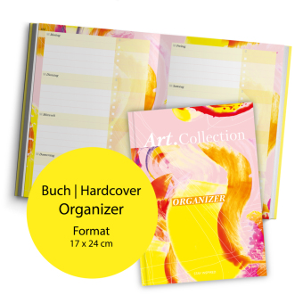 Terminplaner 2024/2025: Der ideale Terminkalender ohne Datum mit stabilem Hardcover. Organizer, Buchplaner aus der Art.Collection von Stay Inspired