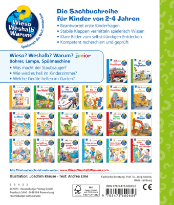 Wieso? Weshalb? Warum? junior, Band 76 - Bohrer, Lampe, Spülmaschine