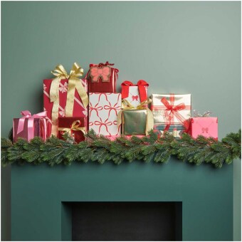 Geschenkpapier Schleifen, Classic Rot, FSC MIX