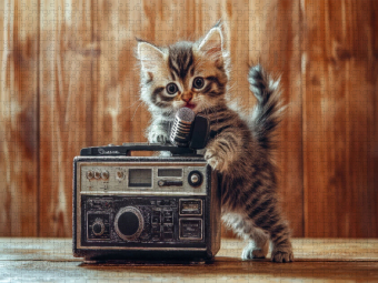 CALVENDO Puzzle Katzen-Karaoke | 1000 Teile Lege-Größe 64x48cm Foto-Puzzle für glückliche Stunden