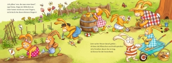 Wenn sieben kleine Gartenhasen zu Käfern und Radieschen rasen 