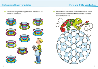 Farben und Formen üben. Vorschule