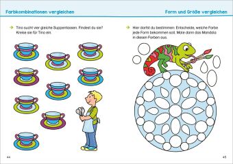 Farben und Formen üben. Vorschule