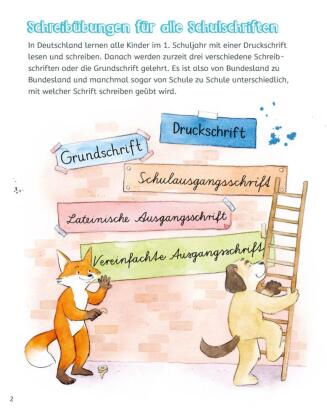 Schreibübungen für die 1. und 2. Klasse