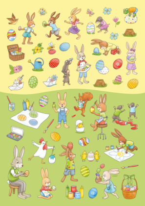 Mein Stickeralbum Ostern