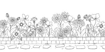 Gartenparadies - Florale Motive und Tiere ausmalen
