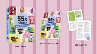 55 x häkeln - Mini-Amigurumis: Dein Kartenset von Wellensittich bis Wichtel