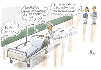 Abwärts - Cartoons des Jahres 2024