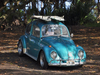 CALVENDO Puzzle VW Käfer, Hawaii | 1000 Teile Lege-Größe 64x48cm Foto-Puzzle für glückliche Stunden