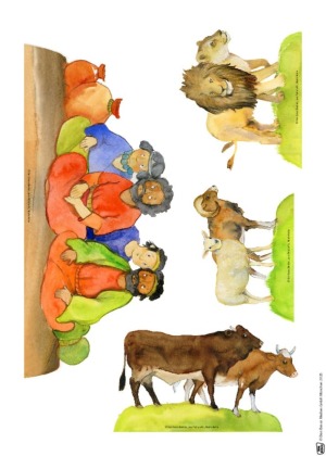 Noahs Arche. Erzählschienen-Figurenset, m. 1 Beilage