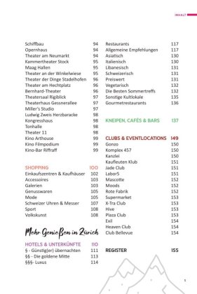 Mehr Erleben in Zürich