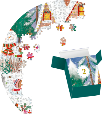 Puzzle-Adventskalender - Fröhliche Winterzeit