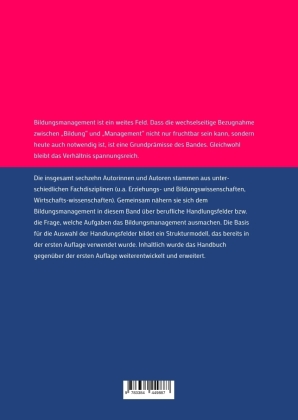 Handlungsfelder des Bildungsmanagements