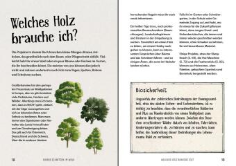 Kinder schnitzen im Wald