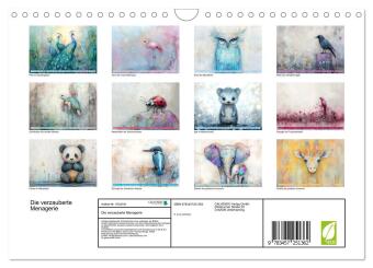 Die verzauberte Menagerie (Wandkalender 2026 DIN A4 quer), CALVENDO Monatskalender