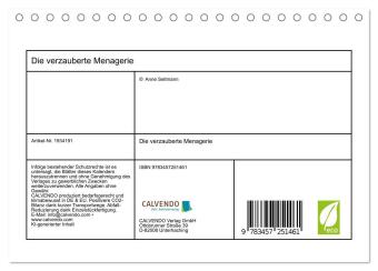 Die verzauberte Menagerie (Tischkalender 2026 DIN A5 quer), CALVENDO Monatskalender