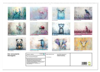 Die verzauberte Menagerie (Wandkalender 2026 DIN A2 quer), CALVENDO Monatskalender
