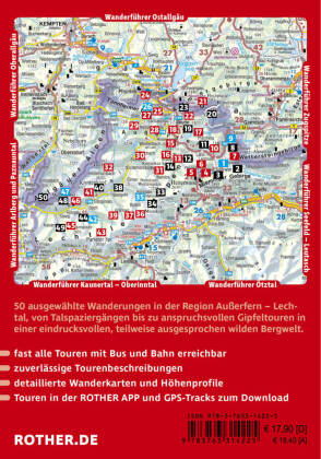 ROTHER Wanderführer Außerfern - Lechtal. 50 Touren um Ehrwald, Lermoos und Reutte - in der Tiroler Zugspitz Arena und im Naturpark Tiroler Lech