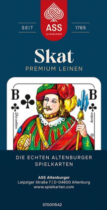 ASS - Skat Premium Leinen, französisches Bild in Faltschachtel