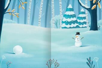 Erstes Stickern - Im Winter