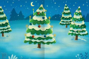 Erstes Stickern - Im Winter