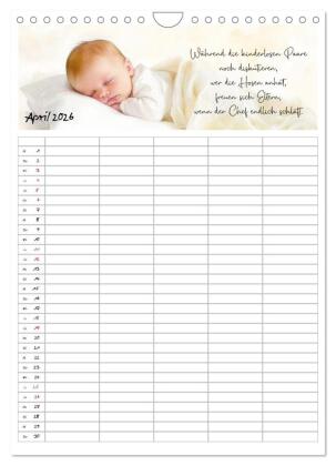 Elternsprüche Familienplaner (Wandkalender 2026 DIN A4 hoch), CALVENDO Monatskalender