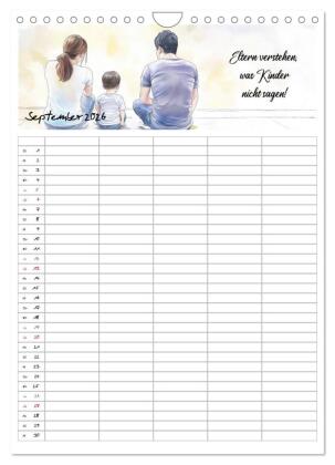 Elternsprüche Familienplaner (Wandkalender 2026 DIN A4 hoch), CALVENDO Monatskalender