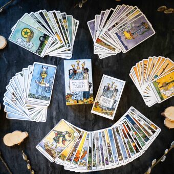 Das Weiser-Tarot - Tarot von A.E. Waite in den ursprünglichen Aquarellfarben (78 Karten illustriert von Pamela Colman Smith mit Booklet)