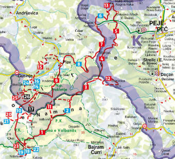 ROTHER Wanderführer Peaks of the Balkans: Albanien, Kosovo und Montenegro