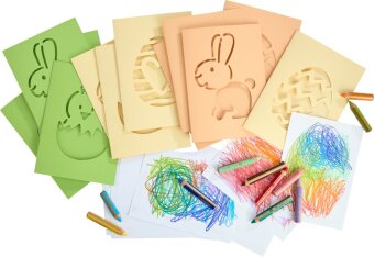 Bastelset - Erstes Malen Kritzelkarten Ostern 