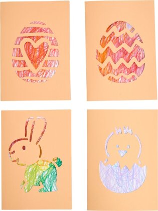 Bastelset - Erstes Malen Kritzelkarten Ostern 