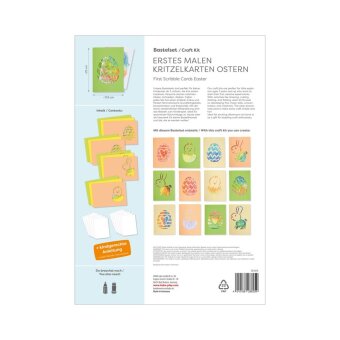 Bastelset - Erstes Malen Kritzelkarten Ostern 