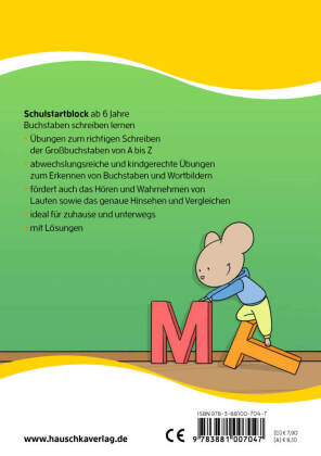 Schulstart-Block ab 6 Jahre - Buchstaben schreiben lernen