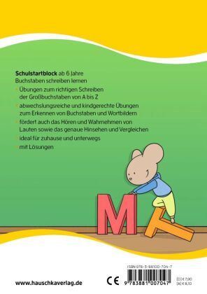 Schulstart-Block ab 6 Jahre - Buchstaben schreiben lernen