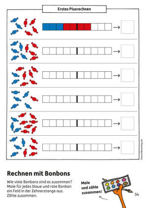 Schulstart-Block ab 6 Jahre - Zahlen schreiben, zählen und rechnen