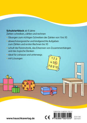 Schulstart-Block ab 6 Jahre - Zahlen schreiben, zählen und rechnen