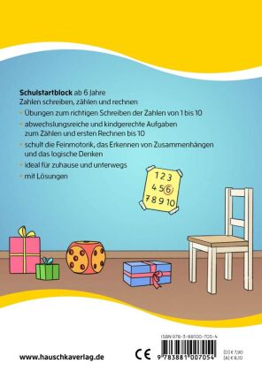 Schulstart-Block ab 6 Jahre - Zahlen schreiben, zählen und rechnen
