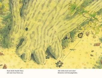 Familie Maus im Mondschein