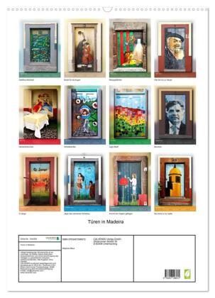 Türen in Madeira (Wandkalender 2026 DIN A2 hoch), CALVENDO Monatskalender