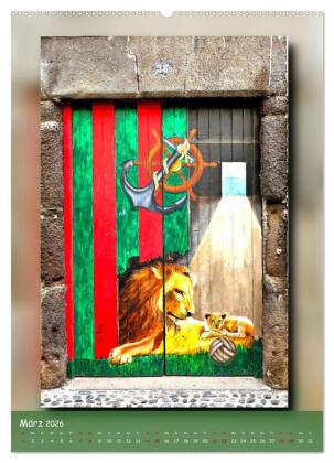 Türen in Madeira (Wandkalender 2026 DIN A2 hoch), CALVENDO Monatskalender
