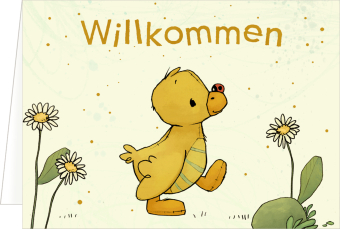 Mini-Grußkarten - Willkommen