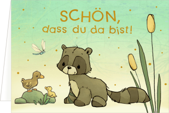 Mini-Grußkarten - Willkommen