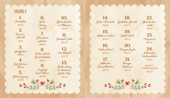 24 Köstlichkeiten bis Weihnachten