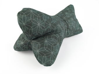 Leseknochen - Sashiko-Muster schwarzgrün