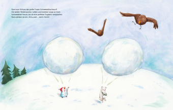 Zwei schmollen im Schnee 