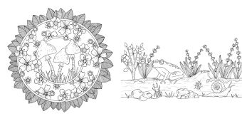 Waldgeflüster - Natur-Motive und Tiere ausmalen