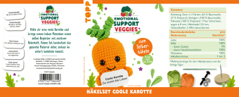 Emotional Support Veggies Häkelset Karotte