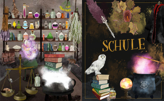Mein inoffizielles Harry-Potter-Zauberbuch für magische Schulpausen. Zauberhafte Beschäftigungen, Rätsel, Challenges und mehr.