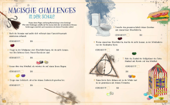 Mein inoffizielles Harry-Potter-Zauberbuch für magische Schulpausen. Zauberhafte Beschäftigungen, Rätsel, Challenges und mehr.